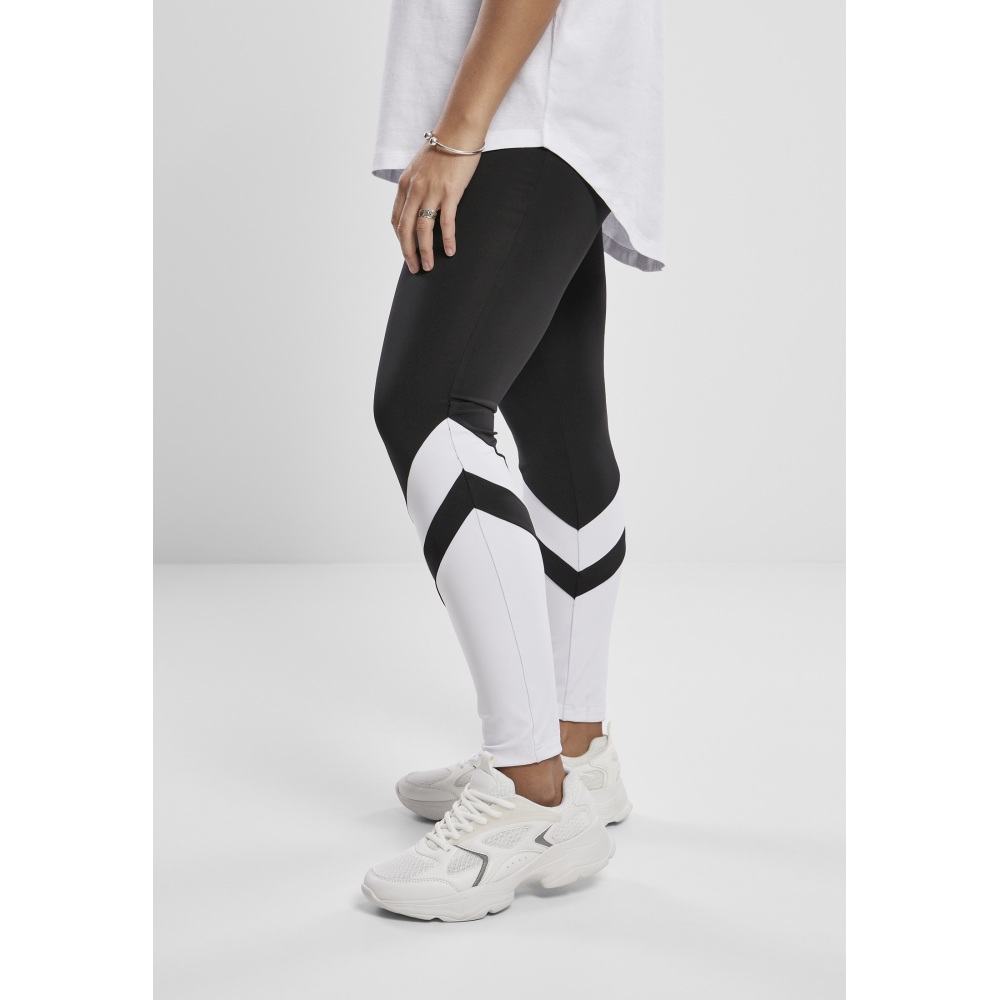 Urban Classics - Arrow High Waist Leggings - Black/White